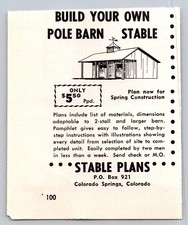 1960 print stable for sale  Fort Collins