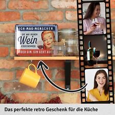 Retro Blechschilder lustiger Spruch WEIN und GIN SCHILD Bar Deko Küche 15x20cm comprar usado  Enviando para Brazil