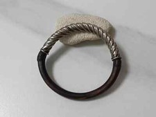 Pulseira de meio anel de vime em forma de torção envolta em prata comprar usado  Enviando para Brazil