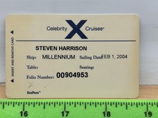 2004 Celebrity X Cruises Millennium cartão de identificação de navio de cruzeiro vintage comprar usado  Enviando para Brazil