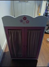 Dolls wooden wardrobe for sale  NEATH
