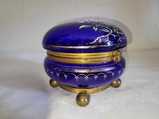 Bonbonnière verre bleu d'occasion  Neuville-sur-Saône