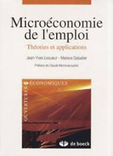 Microéconomie emploi théorie d'occasion  Bubry