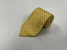 Gravata Brooks Brothers EUA masculina amarela e azul bolinhas gola de seda US$ 138 comprar usado  Enviando para Brazil
