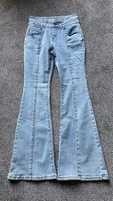 flare jeans waisted blue for sale  OLDBURY