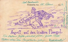 Cartolina postale dipinta usato  Spedire a Italy