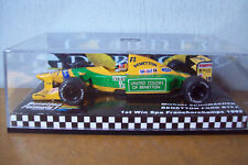ONYX EM CAIXA PERSONALIZADA MICHAEL SCHUMACHER BENETTON B192 1992 SPA GP 1ª GANHA em escala 1/43 comprar usado  Enviando para Brazil