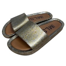 Chinelo de praia MLSA Melissa dourado glitter tamanho 8 comprar usado  Enviando para Brazil