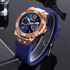 Skone relógio masculino analógico quartzo pulseira de borracha azul unissex novo azul rosa ouro vintage comprar usado Skone relógio masculino analógico quartzo pulseira de borracha azul unissex novo azul rosa ouro vintage comprar usado  Enviando para Brazil