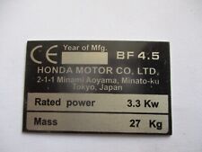 Typenschild honda 3kw gebraucht kaufen  Deutschland