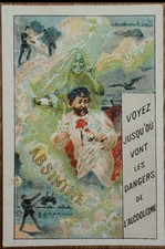 Absinthe chromo alcoolisme d'occasion  Herry