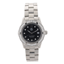 Relógio feminino TAG Heuer Aquaracer WAF141D diamante preto 27 mm conjunto completo comprar usado  Enviando para Brazil