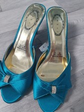 Turquoise satin shoes for sale  DUNDEE