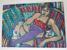 Toile 46x65 femme d'occasion  Saint-Avé