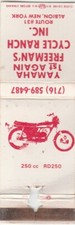 Freemans Cycle Ranch Albion NY Vintage Matchbook Capa Lembrança comprar usado  Enviando para Brazil