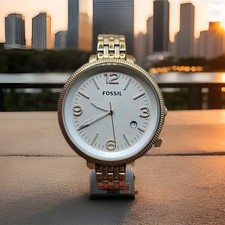 Relógio feminino Fossil tom dourado 6,25" pulso bateria nova  comprar usado  Enviando para Brazil