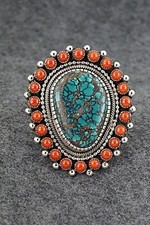 Anello turchese corallo usato  Spedire a Italy
