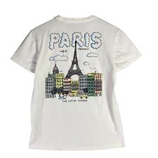 Camiseta Aeropostale masculina gráfica Paris branca manga curta tamanho P comprar usado  Enviando para Brazil