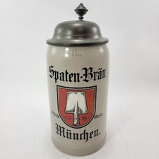 MUNIQUE Spaten Bräu Cervejaria 1 Litro Grés 1900 Cerveja Stein RARO!! leia a descrição comprar usado  Enviando para Brazil