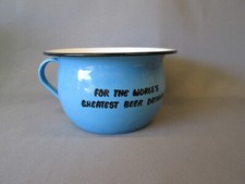 PARA O MAIOR BEBEDOR DE CERVEJA DO MUNDO Caneca Esmaltada Manuseada Iugoslávia, usado comprar usado  Enviando para Brazil