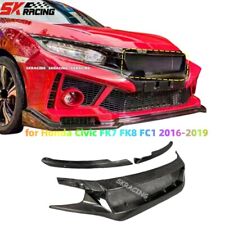 Grelha central de malha de para-choque dianteiro de fibra de carbono para Honda Civic FK7 FK8 FC1 2016-19 comprar usado  Enviando para Brazil