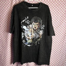 Camiseta Yu Yu Hakusho Yusuke Urameshi anime preta lavagem ácida estilo vintage comprar usado  Enviando para Brazil