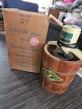 Freezer de sorvete vintage White Mountain 4 qt modelo 69204 com caixa, usado comprar usado  Enviando para Brazil