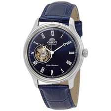 Relógio masculino Orient coração aberto automático mostrador azul FAG00004D0 comprar usado  Enviando para Brazil
