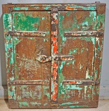 Painel de janela antigo de madeira para decoração de parede original antigo rústico policromado comprar usado  Enviando para Brazil