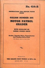 Galion Number 201 Motor Patrol Grader Instrução Peças de Reparo Livro 414-R comprar usado  Enviando para Brazil