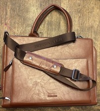 leather work bag briefcase for sale  Aubrey