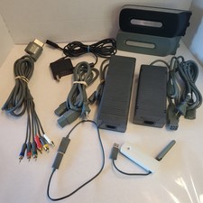 Genuíno Xbox 360 120GB 60GB HDD Cabos Fonte de Alimentação Lote de Tijolos WiFi HD AV Cabo comprar usado  Enviando para Brazil