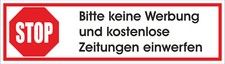 Aufkleber bitte werbung gebraucht kaufen  Leipzig