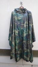 Poncho Militar De Colección Clima Húmedo Bosque Camuflaje BDU Impermeable Años 80 segunda mano  Embacar hacia Argentina