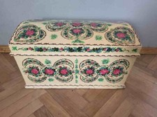 Alte runddeckeltruhe handbemal gebraucht kaufen  Delitzsch