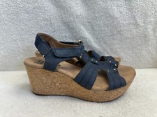 Clarks navy blue for sale  WATFORD