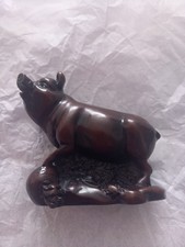 Black resin pig for sale  EXETER