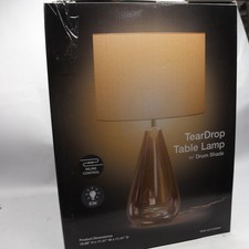 Luminária de mesa Techno Labs Atmosphere LED vidro transparente com abajur de linho 20" 9531HD comprar usado Luminária de mesa Techno Labs Atmosphere LED vidro transparente com abajur de linho 20" 9531HD comprar usado  Enviando para Brazil