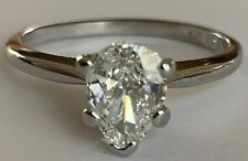 Używany, Bague de fiançailles solitaire diamant poire 1,50 ct or blanc 14 carats simul... na sprzedaż  Wysyłka do Poland