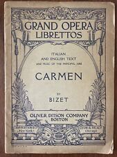 Gran Ópera Libretos Carmen de Bizet Italiano e Inglés Texto y Partitura Musical segunda mano  Embacar hacia Mexico