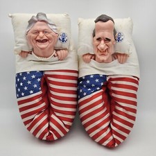 Chinelos 1988 novidade presidente George H.W. & Barbara Bush nunca usado *leia comprar usado  Enviando para Brazil