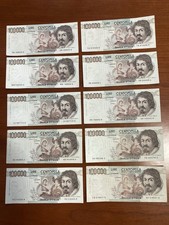 Banconota italiana 100.000 usato  Melegnano