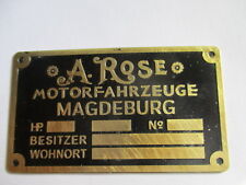 Typenschild schild rose gebraucht kaufen  Deutschland