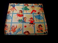 Envoltório de presente infantil década de 1950 loja de departamentos corte artesanato scrapbooking comprar usado  Enviando para Brazil