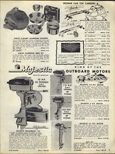 1957 PAPER AD Majestic motor de popa barco Wesbar cartop cartop carrier carrinho de luxo  comprar usado  Enviando para Brazil