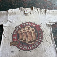Camisa Vintage 1996 Chicago Bulls 4 Vezes NBA Champions Grande Aflita Thrashed comprar usado  Enviando para Brazil