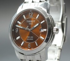 Usado, [Exc+5] Relógio masculino TISSOT PRC200 T014410A mostrador marrom data quartzo do Japão comprar usado  Enviando para Brazil