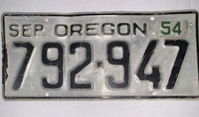 Oregon license plates for sale  Roseburg