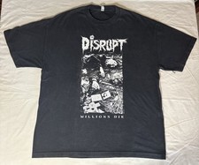 Camiseta Disrupt banda “Millions Die” tamanho XL etiqueta estilo Al, usado comprar usado  Enviando para Brazil