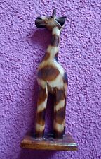 Wooden giraffe statue for sale  MAIDSTONE